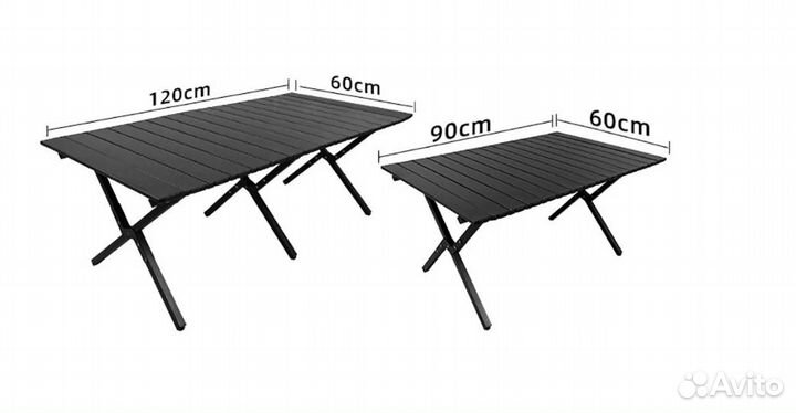 Стол реечный складной, стальные ножки