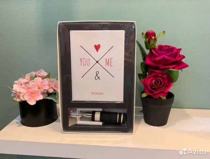 Фотоальбом + селфи палка, монопод подарочный набор