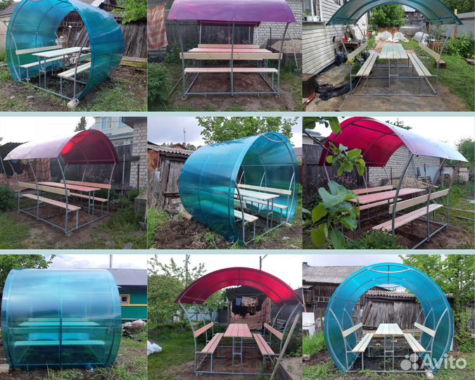 Беседки на дачу из поликарбоната