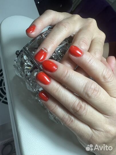 Маникюр гель лак,наращивание на гелевые типсы