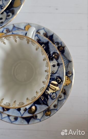 Чашка с блюдцем и тарелкой, 6 предметов