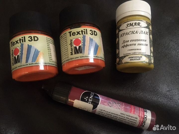 Краска для ткани Marabu, краска-лак, контур