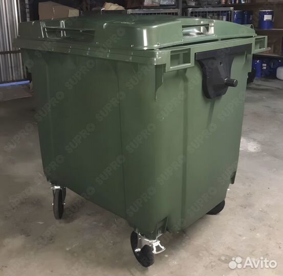 Пластиковый мусорный контейнер 1100л Ш2240