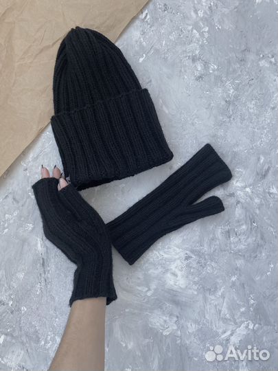 Митенки вязаные ручная работа