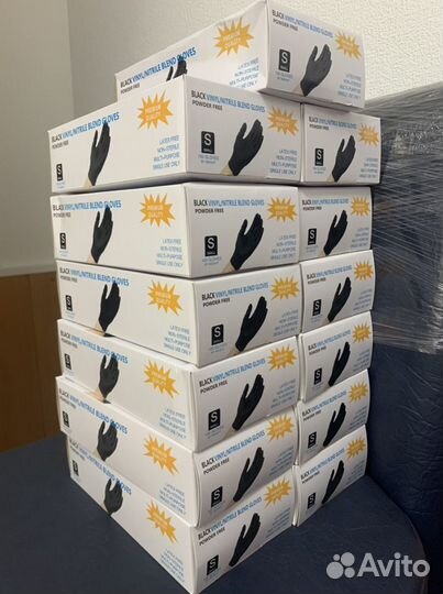 Перчатки нитрил виниловые