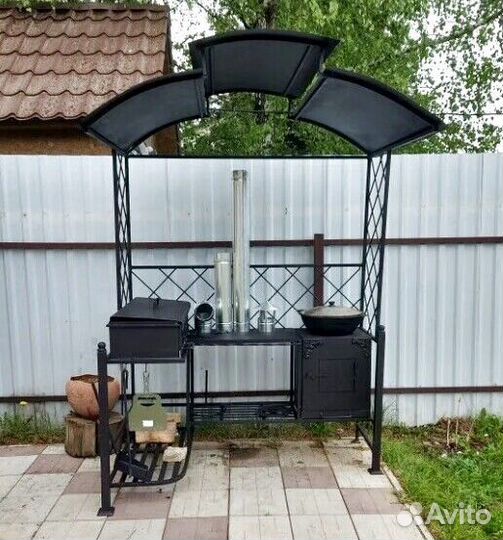 Мангал с крышей