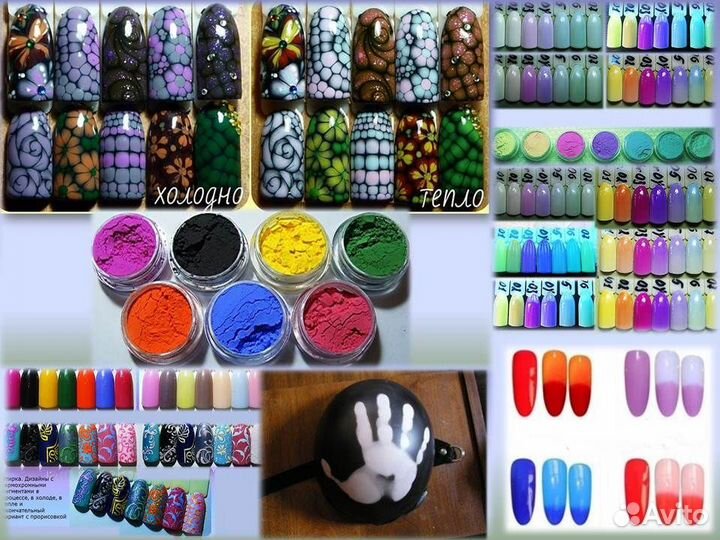 Термо- и фотохромные пигменты для ногтей 7цв