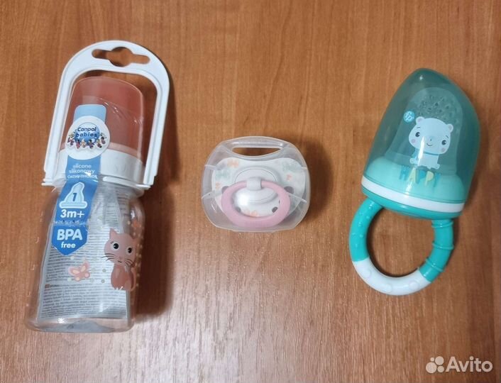 Пустышка, бутылочка, ниблер