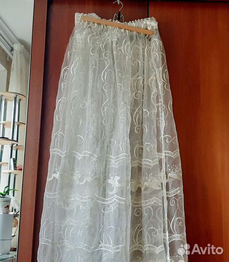 Шторы тюль занавески 165*4 на кухню дачу