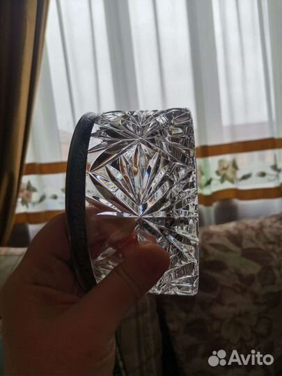 Конфетница хрусталь с мельхиором СССР