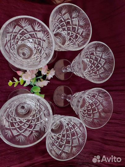 Набор Фужеры/рюмки хрусталь СССР, Богемия