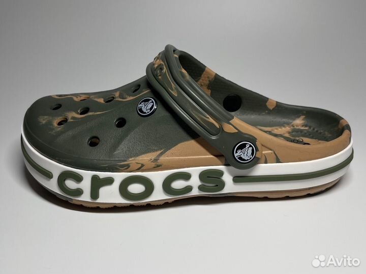 Crocs сабо детские хаки градиент