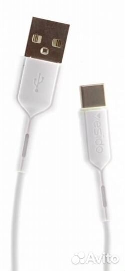 USB Кабель Type-C Yesido CA42, 2A, Белый, 1 м