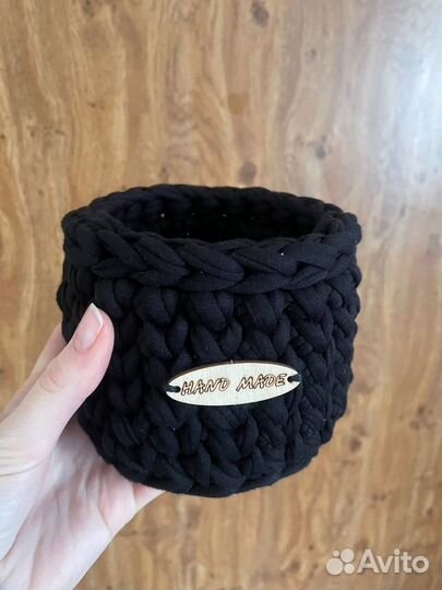 Корзина плетеная с крышкой