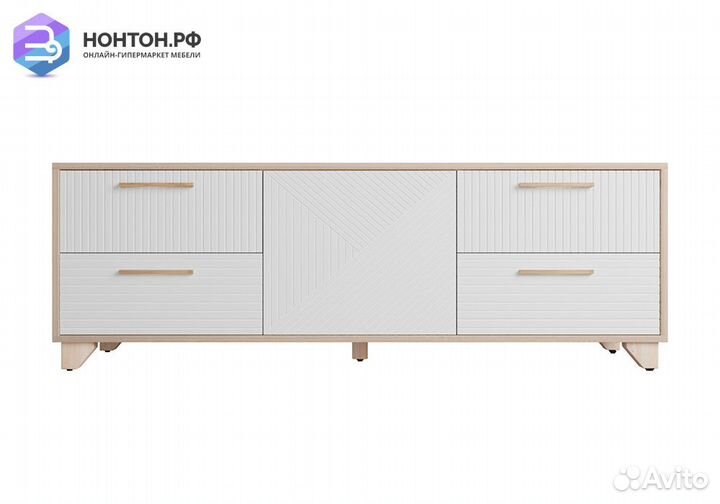 Тв-тумба со створкой Копенгаген дуб сонома / белый