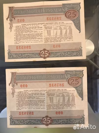 Облигации 1982 года СССР