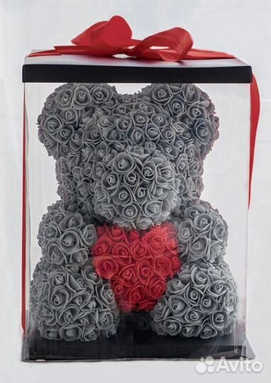 Мишки из роз 3D 40 см