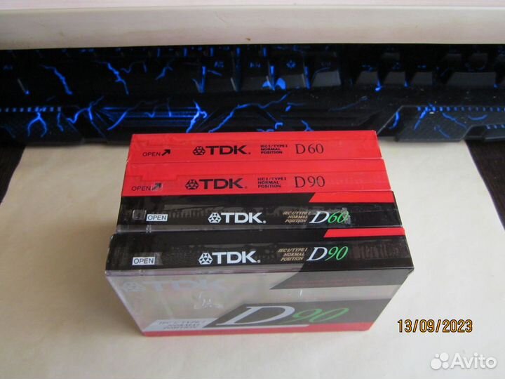 Аудиокассеты TDK D60 и TDK D90, рынок США, 4 штуки