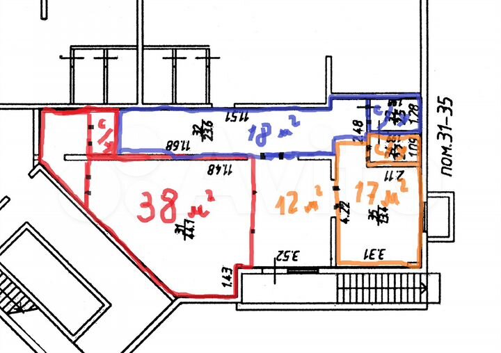 Свободного назначения, 38.12 м²