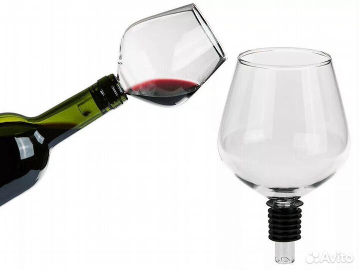 Бокал для вина в бутылку