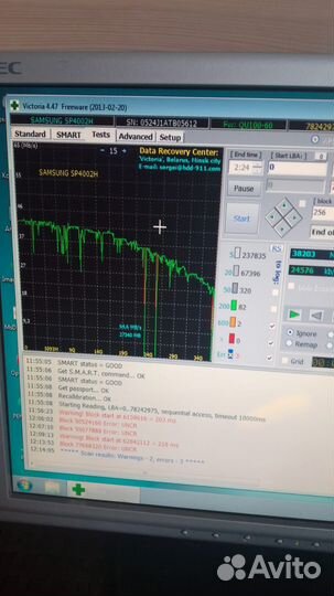 Жесткий диск Samsung 40 Gb 7200 rpm IDE (с бэдами)