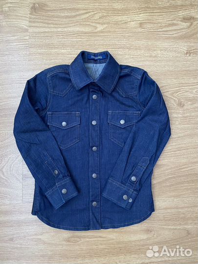 Джинсовая рубашка для мальчика 110