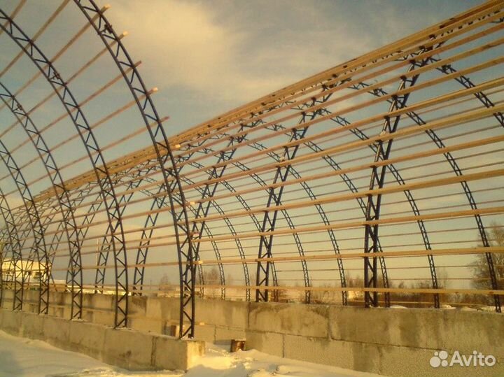 Фермы для арочного ангара 12Х6Х60 м
