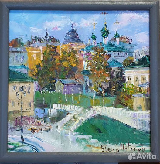 Картина Первая аптека и храм архангела Михаила