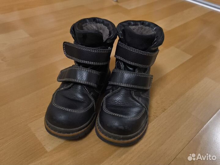 Ботинки детские зимние кожаные, 27 размер