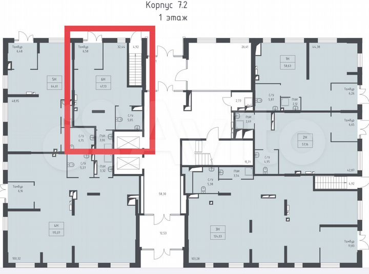 Уступка дду, Бульвар. 47,16 м²