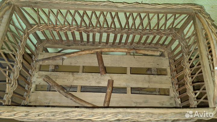 Люлька качка старинная плетеная