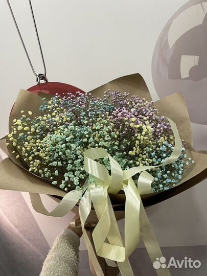 Букет цветов из гипсофилы