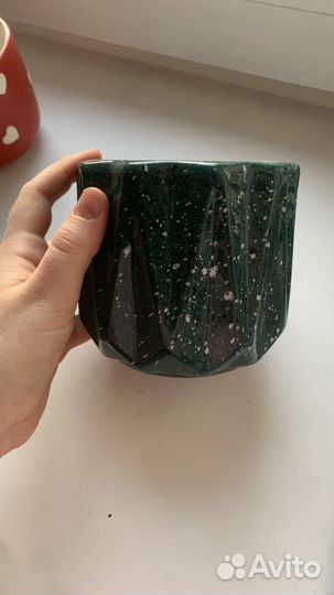 Глиняный цветочный горшок новый