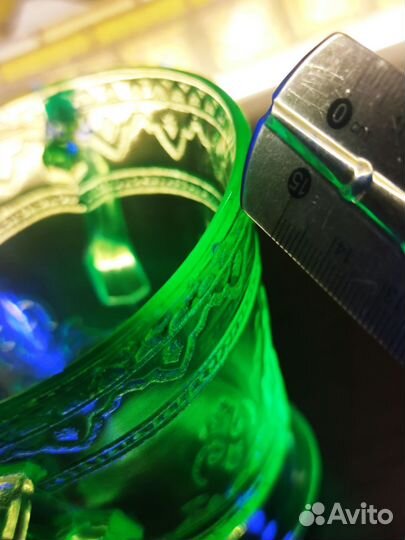 Сахарница ваза урановое стекло