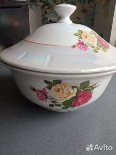 Супница фарфор СССР перламутр 3 л