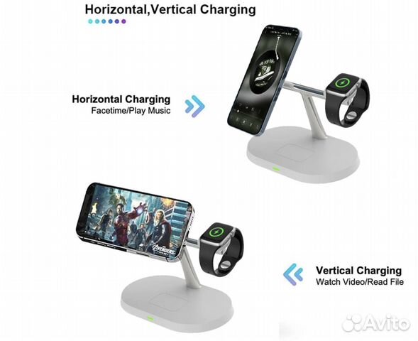 Беспроводное зарядное устройство 3в1 для Samsung
