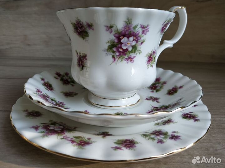 Чайное трио Royal Albert Sweet Violets Англия