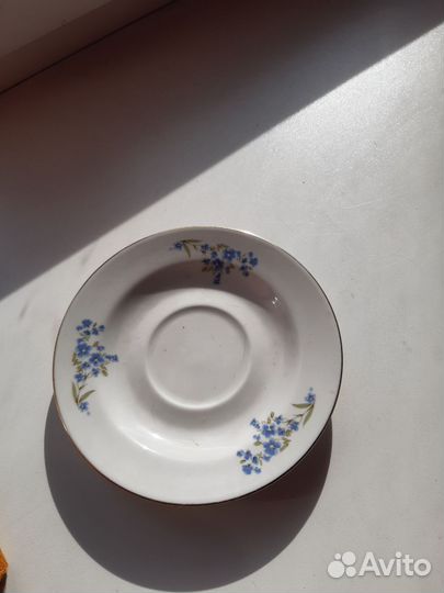 Блюдце 1шт от немецкого сервиза Незабудки
