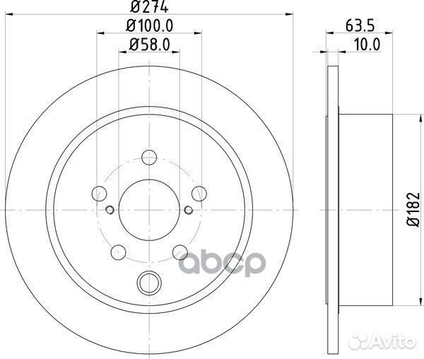 Диск тормозной зад ND7009K nisshinbo