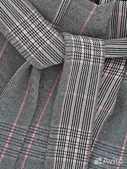 Брюки для девочки клетка/розов