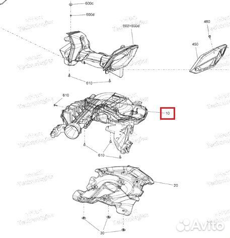 508000874 Воздуховод Для Ski Doo Gen4