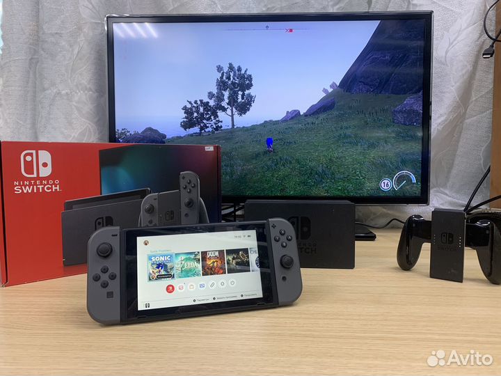 Nintendo switch Rev 2 прошитая + 128 GB