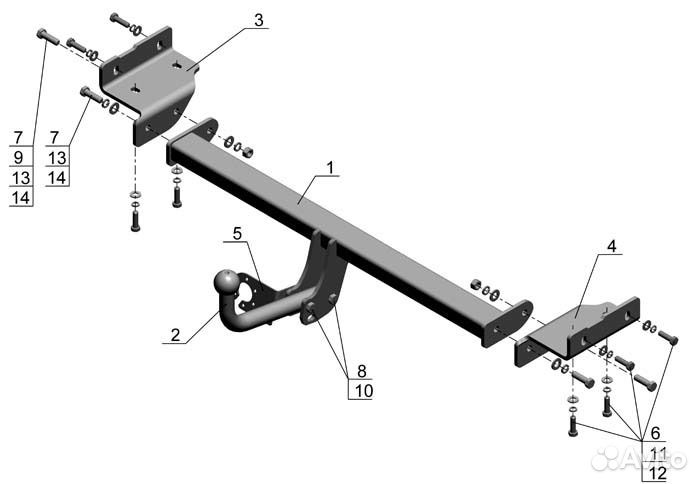 Фаркоп на Kia Sportage 2010-2015
