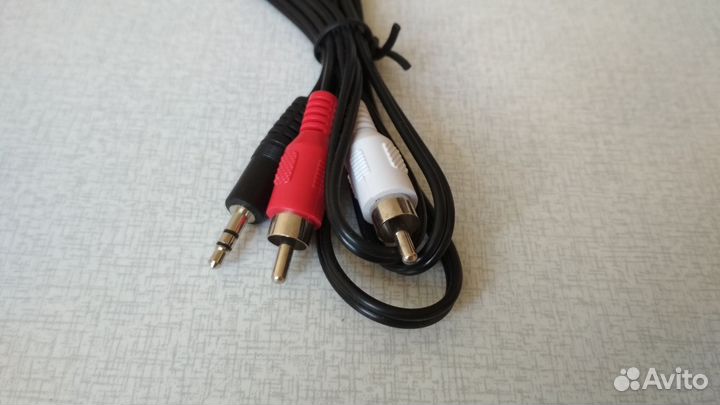 Кабель 2 rca - jack 3.5