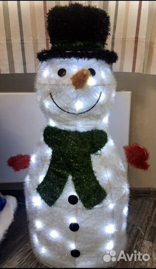 Снеговик 85 см новогодний