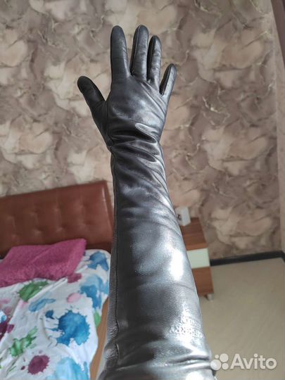 Перчатки женские кожаные