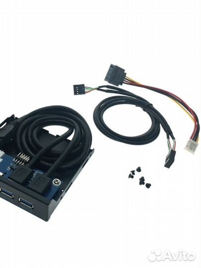 Планка лицевая 2 USB 2.0 + 2 USB 3.0 в отсек FDD