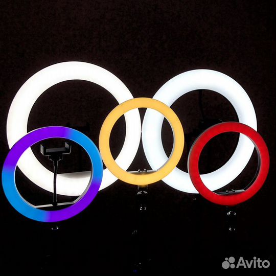 Новая кольцевая лампа 26 33 36 46 см RGB штатив