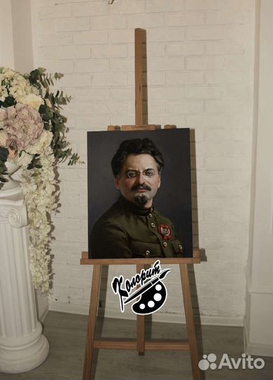 Портрет на холсте 40х50 Троцкий Л. Д