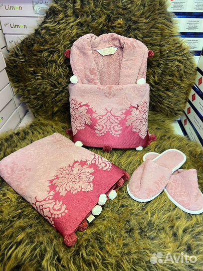 Халат махровый комплект 4 в 1